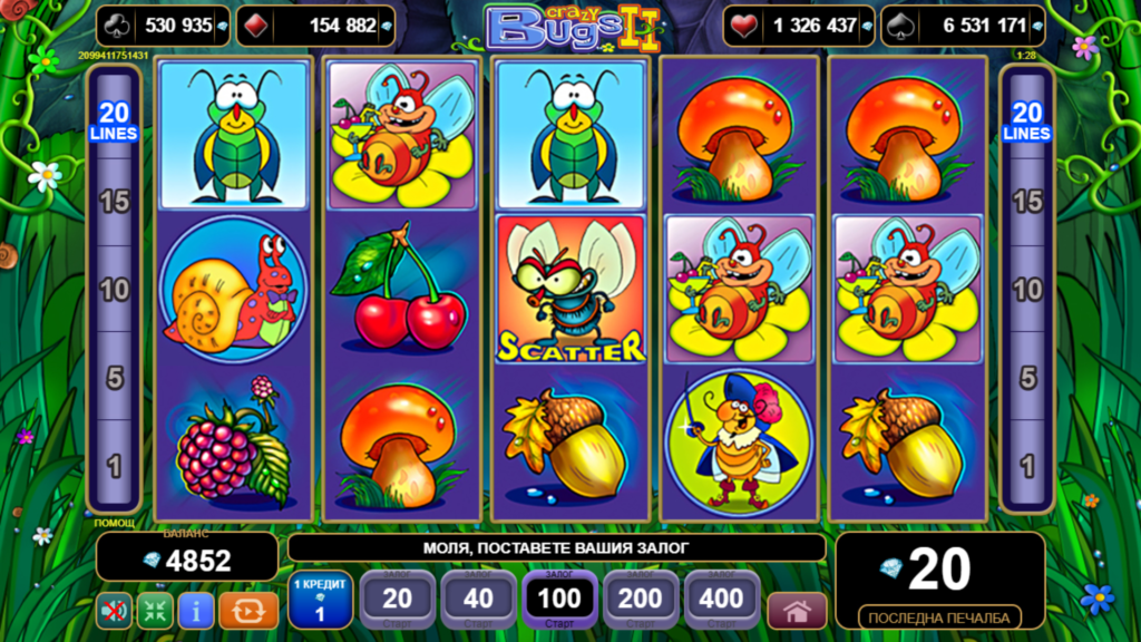 Идея на Crazy Bugs II онлайн слот от EGT