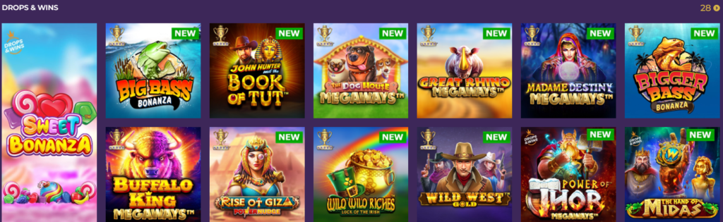 Drops & Wins Игри в онлайн казиното на Сезам 