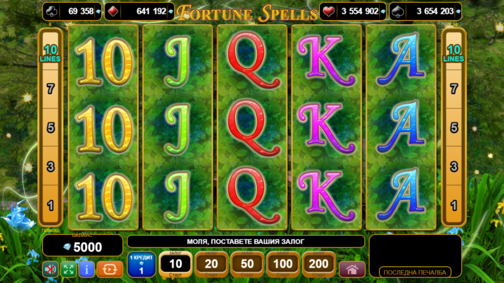 Идея на Fortune Spells слота - EGT Interactive Bulgaria