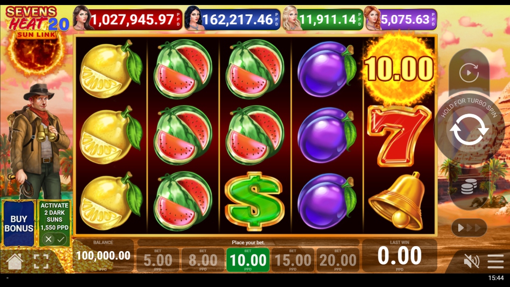 Sevens Heat 20 Slot Symbols