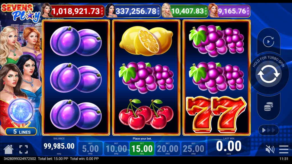 Sevens Play Slot Game